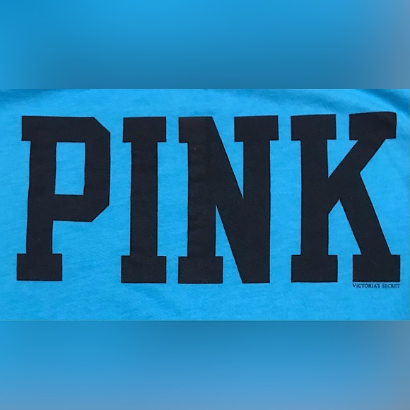 🔥EUC PINK BY VS SUPER CUTE TURQUOISE&BLACK FITTED SWEATSHIRT!! - Picture 4 of 6